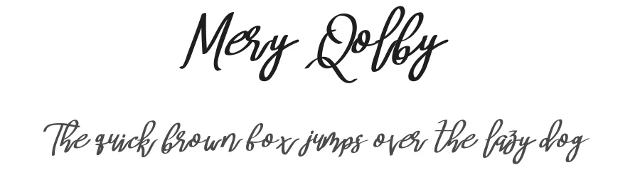 Mery Qolby by Edric Studio — Script Handwritten Font