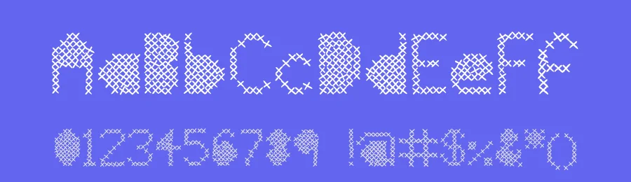 Mesh Stitch by Fran Board — Decorative Font — thumbnail 3