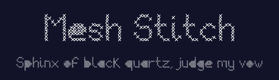 Mesh Stitch by Fran Board — Decorative Font — thumbnail 2