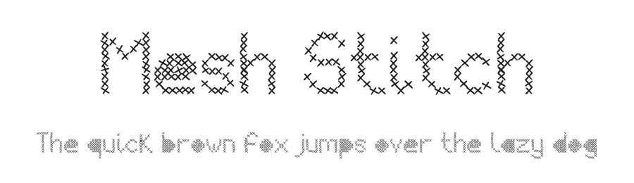 Mesh Stitch by Fran Board — Decorative Font