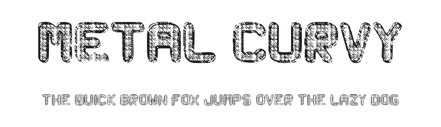 Metal Curvy by Woodcutter — Decorative Font