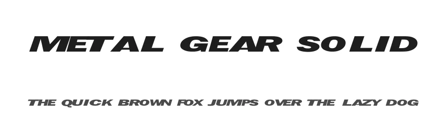 Metal Gear Solid by Solid Snake's Game Shrine — Display Font