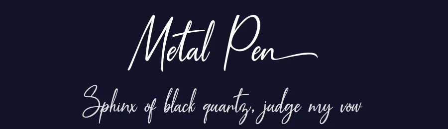 Metal Pen by Suzuran San — Script Handwritten Font — thumbnail 2