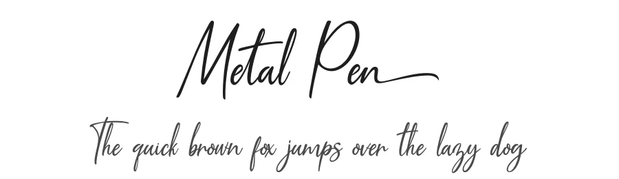 Metal Pen by Suzuran San — Script Handwritten Font