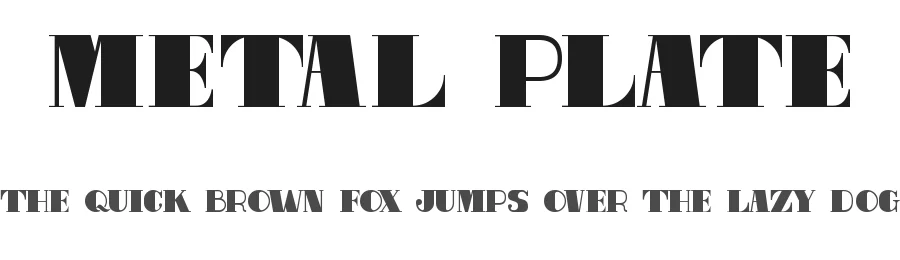 Metal Plate by ThorType β Serif Font