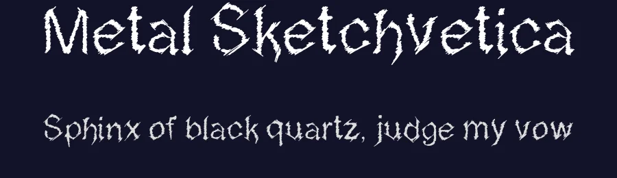 Metal Sketchvetica by Elohin — Blackletter Font — thumbnail 2