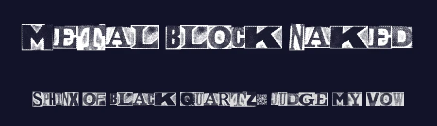 Metal Block Naked by Xerographer Fonts — Decorative Font — thumbnail 2