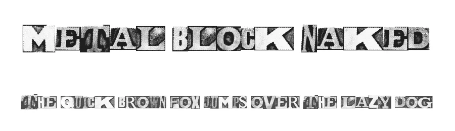 Metal Block Naked by Xerographer Fonts — Decorative Font