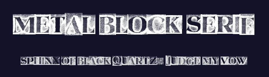 Metal Block Serif by Xerographer Fonts — Decorative Font — thumbnail 2
