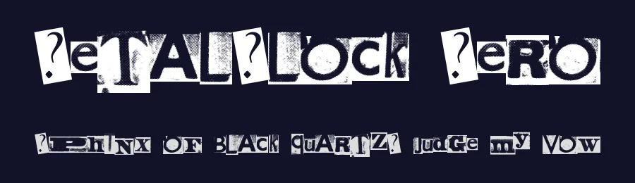 MetalBlock Zero by Xerographer Fonts — Decorative Font — thumbnail 2