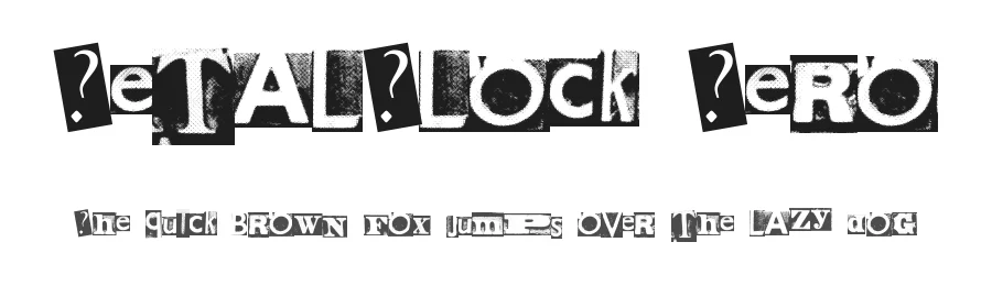 MetalBlock Zero by Xerographer Fonts â Decorative Font
