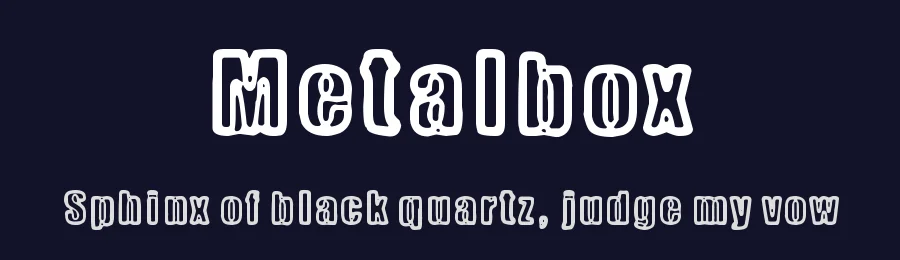 Metalbox by Juha Korhonen — Decorative Font — thumbnail 2