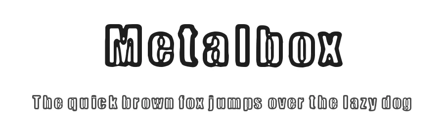 Metalbox by Juha Korhonen โ Decorative Font