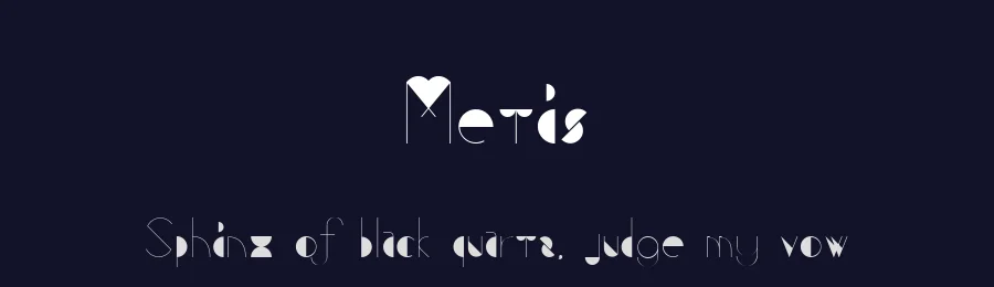 Metis by Zac Neulieb — Decorative Font — thumbnail 2