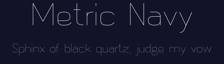 Metric Navy by Cort9 — Sans Serif Font — thumbnail 2