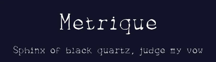 Metrique by Malre Deszik — Decorative Font — thumbnail 2