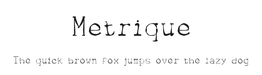 Metrique by Malre Deszik — Decorative Font