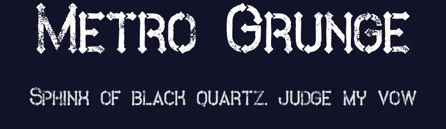 Metro Grunge by Peter Olexa — Decorative Font — thumbnail 2