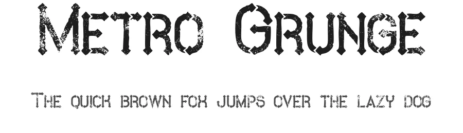 Metro Grunge by Peter Olexa — Decorative Font