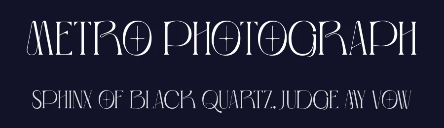 Metro Photograph by Nirmana Visual — Decorative Font — thumbnail 2