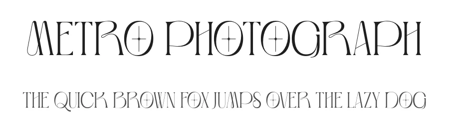 Metro Photograph by Nirmana Visual — Decorative Font