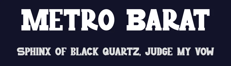 Metro Barat by Muhammad Yafinuha — Serif Font — thumbnail 2
