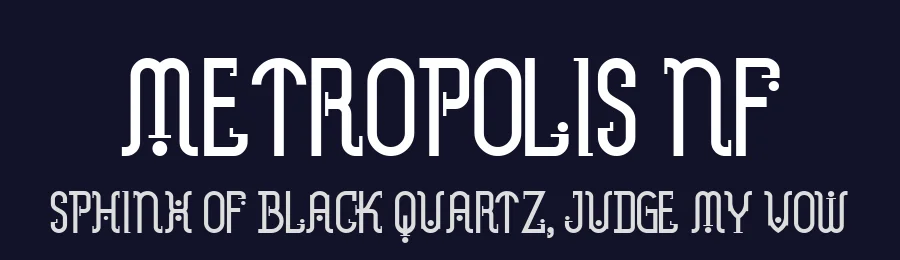 Metropolis NF by Nick's Fonts — Decorative Font — thumbnail 2