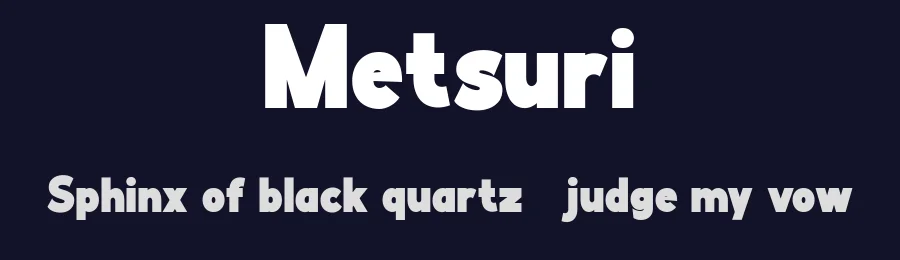 Metsuri by Achmad Yani — Sans Serif Font — thumbnail 2