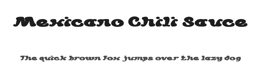 Mexicano Chili Sauce by weknow — Decorative Font