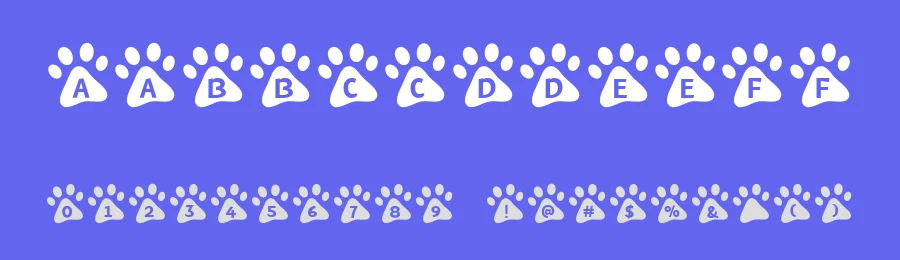 MF Paw Prints by Misti's Fonts — Decorative Font — thumbnail 3