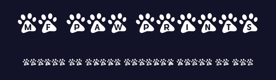 MF Paw Prints by Misti's Fonts — Decorative Font — thumbnail 2