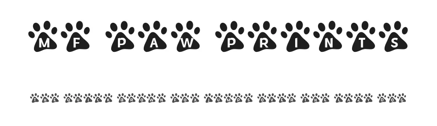 MF Paw Prints by Misti's Fonts — Decorative Font