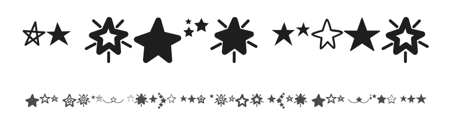 MF Star Dings by Misti's Fonts — Dingbats Font