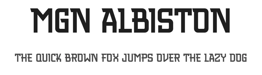 MGN Albiston by Studio Morgana.id β Sans Serif Font