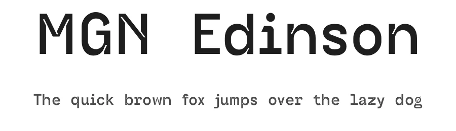 MGN Edinson by Studio Morgana.id β Sans Serif Font