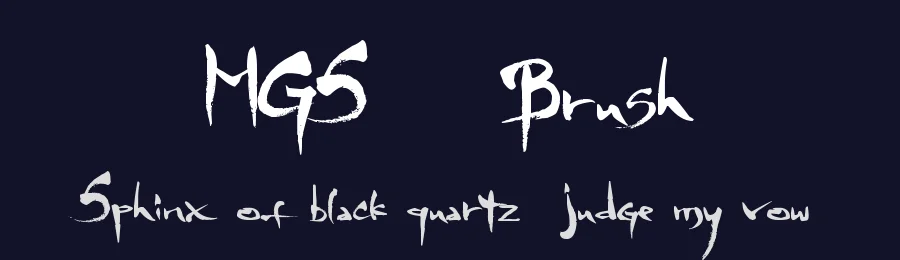 MGS 4 Brush by David Hayter — Decorative Font — thumbnail 2