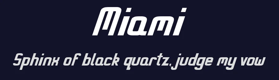 Miami by Alex Chopjian — Display Font — thumbnail 2