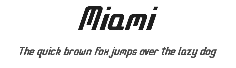 Miami by Alex Chopjian — Display Font