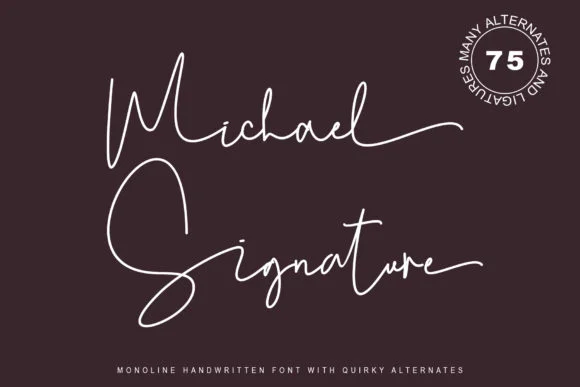 Michael Signature Font by Stefani Letter — Script Handwritten Font