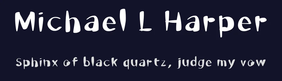 Michael L Harper by Michael Harper — Decorative Font — thumbnail 2