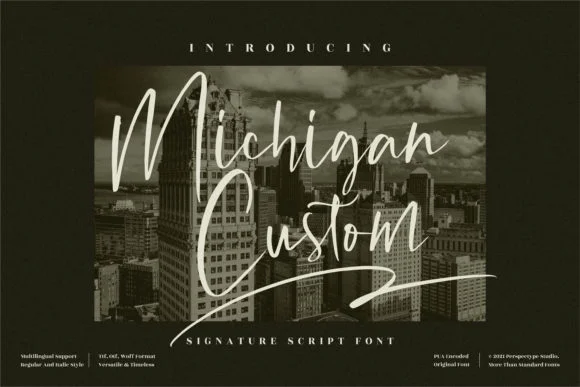 Michigan Custom Font by Perspectype — Script Handwritten Font