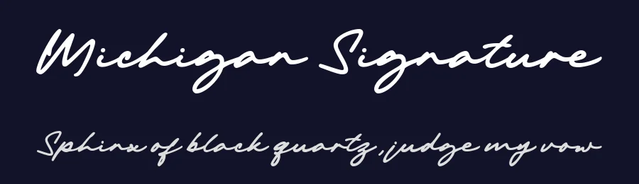 Michigan Signature by Cititype — Script Handwritten Font — thumbnail 2