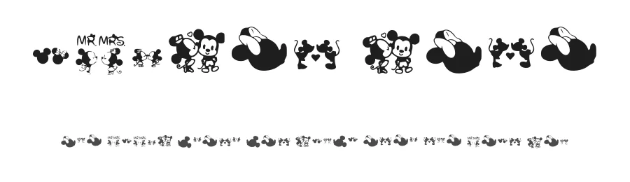 Mickey Love by Criper Lee — Dingbats Font