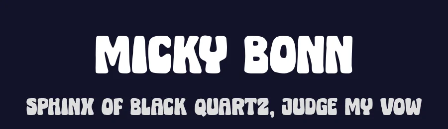 Micky Bonn by Subectype & Orenari — Decorative Font — thumbnail 2