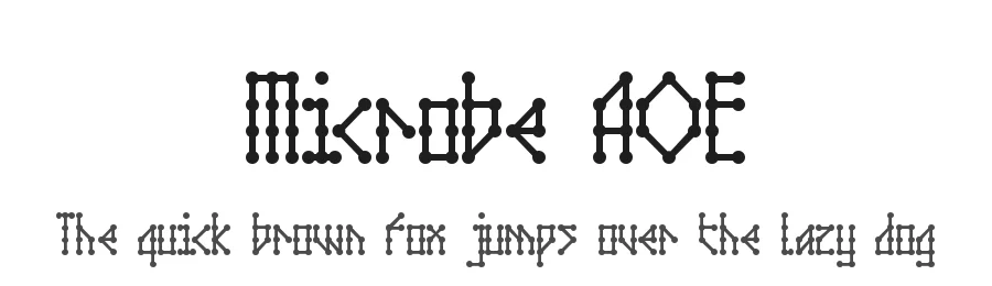 Microbe AOE by Astigmatic One Eye Typographic Institute — Decorative Font