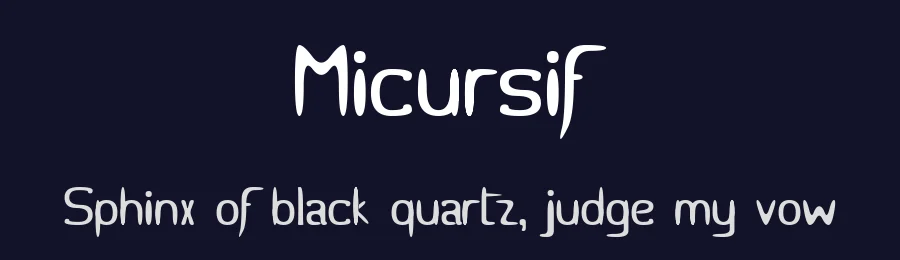 Micursif by Gaël Chrétien — Decorative Font — thumbnail 2