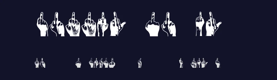 Middle Finger by Vladimir Nikolic — Dingbats Font — thumbnail 2