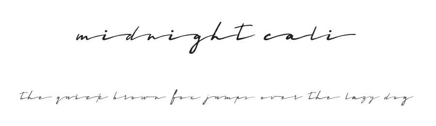 Midnight Cali by Zansari — Script Handwritten Font