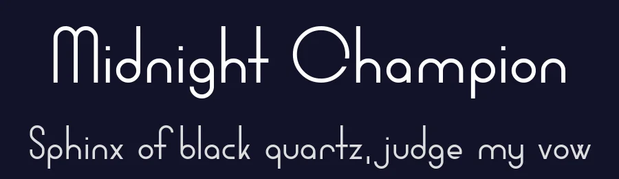 Midnight Champion by Chequered Ink — Decorative Font — thumbnail 2