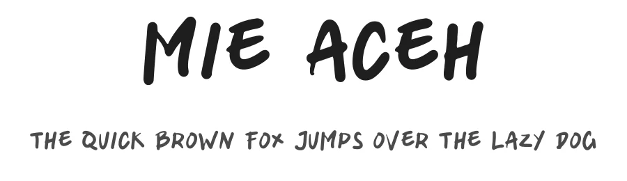 Mie Aceh by hati — Decorative Font